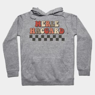 Merle Haggard Checkered Retro Groovy Style Hoodie